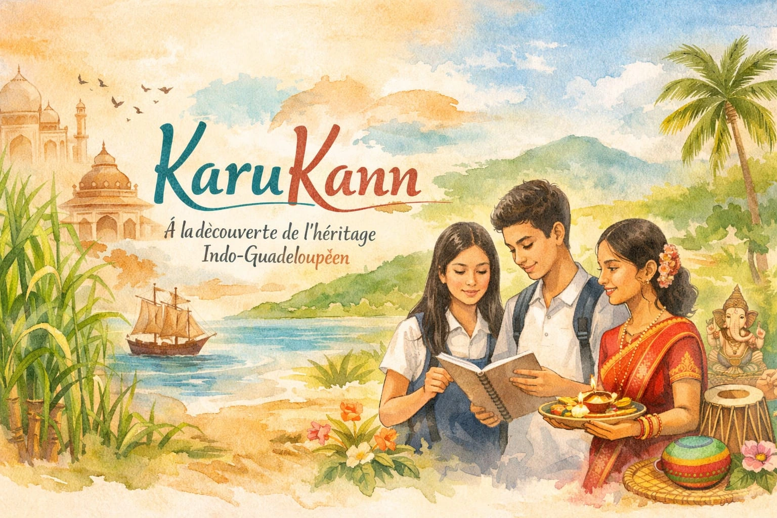 Aperçu du site KARUKANN, musée virtuel du patrimoine indo-guadeloupéen